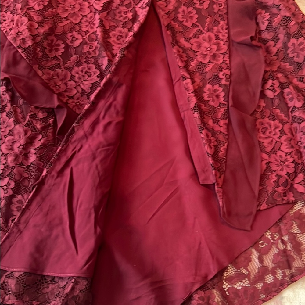 Sundance Burgundy Lace Dress - Picture 6 of 14